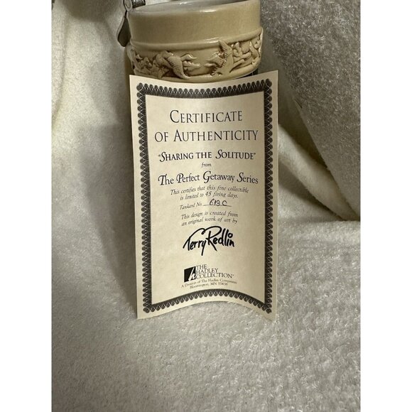 Terry Redlin "Sharing the Solitude”  Stein tankard Perfect Getaway COA 1987 - Picture 7 of 16